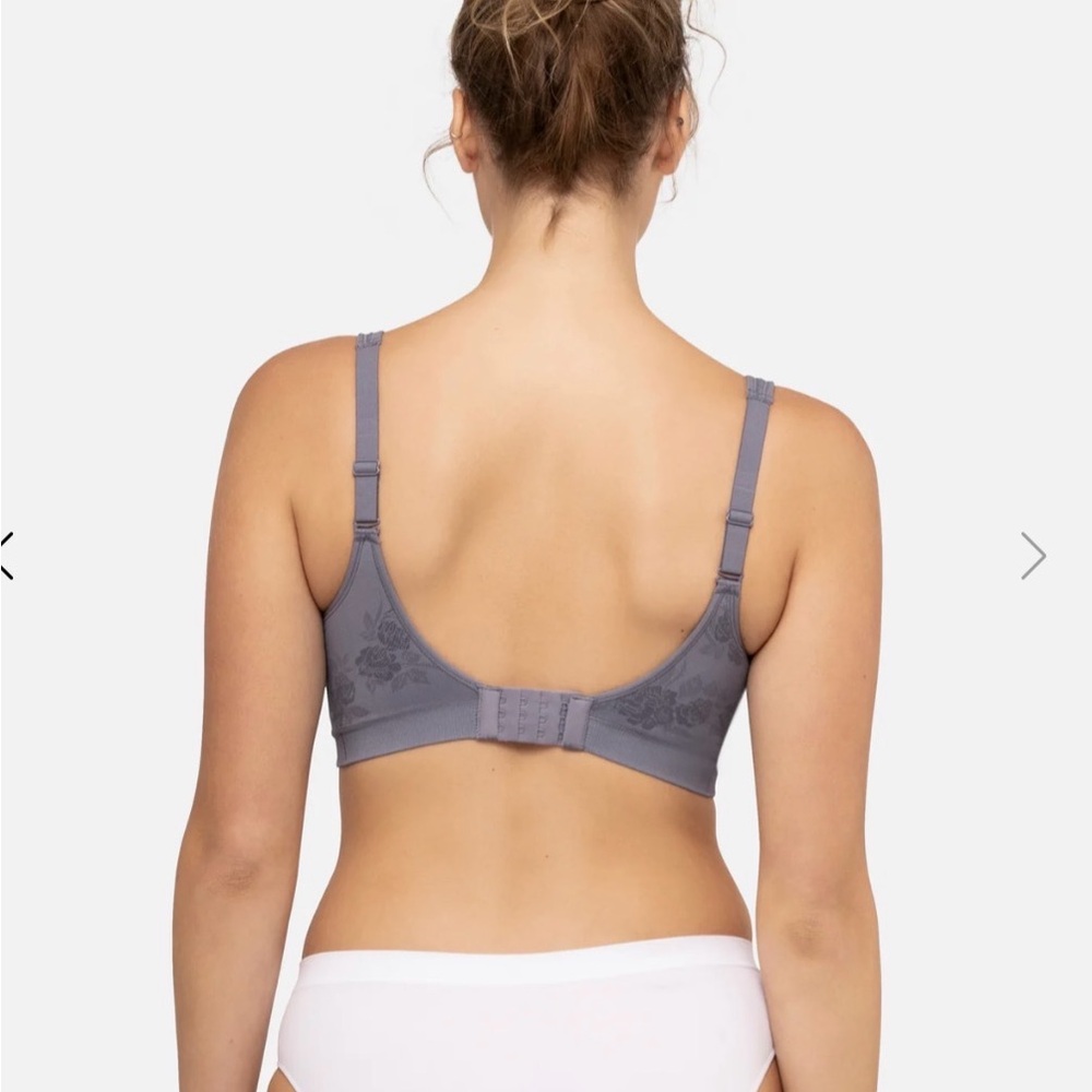 Underoutfit 460 Perfect Neckline Floral Gray Bra Size Large NWT - Picture 4 of 4